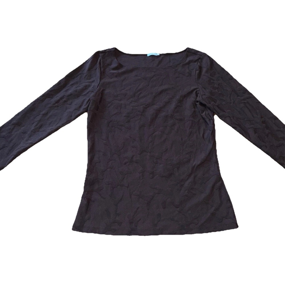 J. McLaughlin‎ Black Coral Print Catalina Cloth Top Womens XS Tropical Coastal